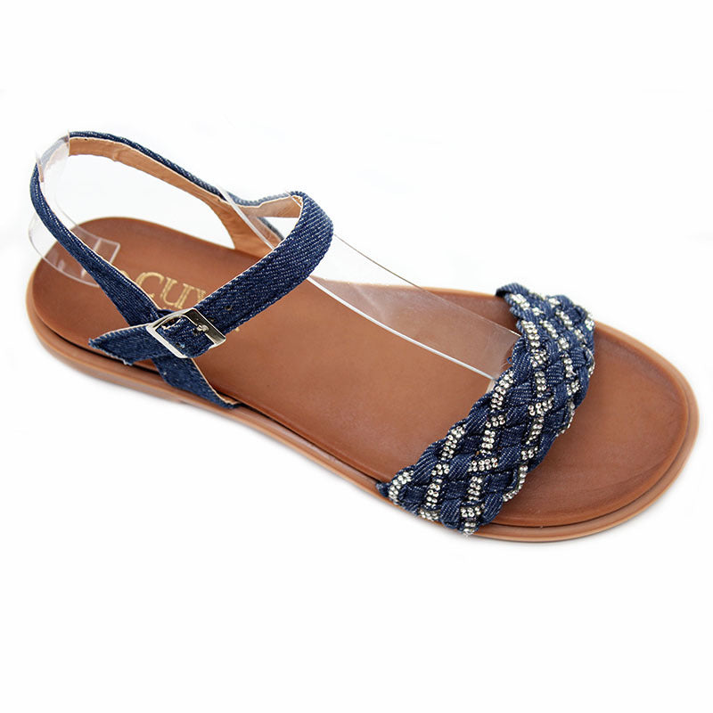 Cape Verde wholesale sandals stall spot wholesale women's shoes fashion woven rhinestone sandals