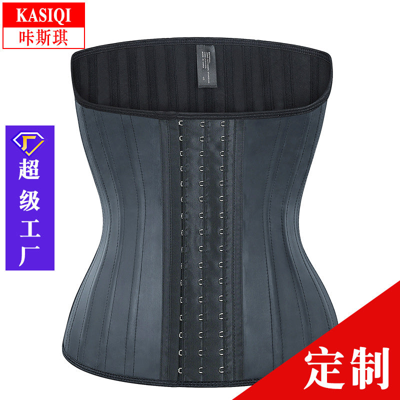 Long33 high tight waist and abdominal belt 25 bone body shaping garment latex rubber waist belt latex corset for women