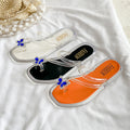 New fashion transparent sapphire butterfly flip-flops women's summer outwear new crystal non-slip popular beach flip-flops