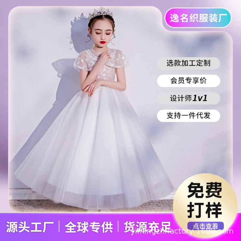 Customizable cross-border girls' dresses oem new little girl tutu skirt mesh princess dress children's skirt ages 3-14