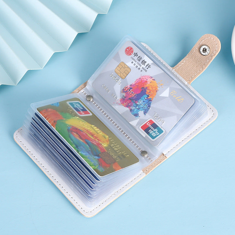 Cute, small and large-capacity cartoon card bag, glue page card position, anti-degaussing driver's license cover, ultra-thin card clip, wallet card cover.