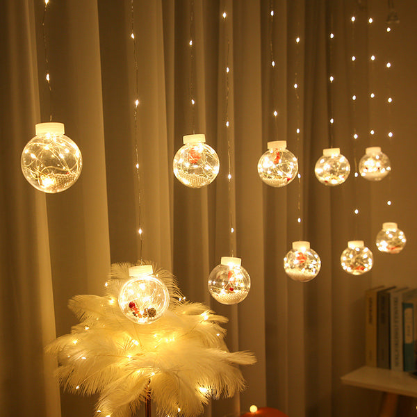 LED copper wire light christmas wishing ball curtain light christmas tree snowman wedding window decoration light ice strip light string
