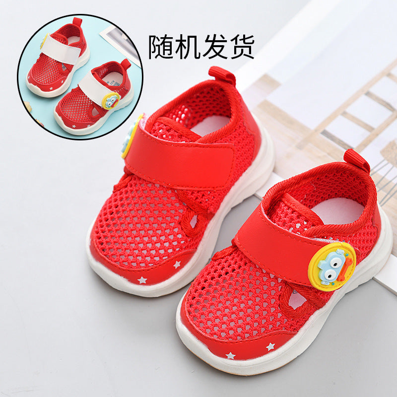 Kids' spring/autumn  collection: girls' breathable soft-soled baby shoes, boys' athletic shoes, and first walker shoes