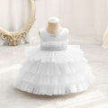 Export kids dress red bead chain princess dress female doll children's day chorus performance skirt kids dress