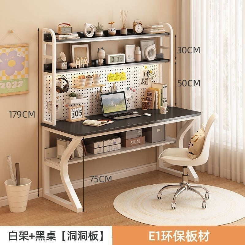 Computer desk desktop for home student study writing desk bedroom desk bookshelf all-in-one small table simple office desk
