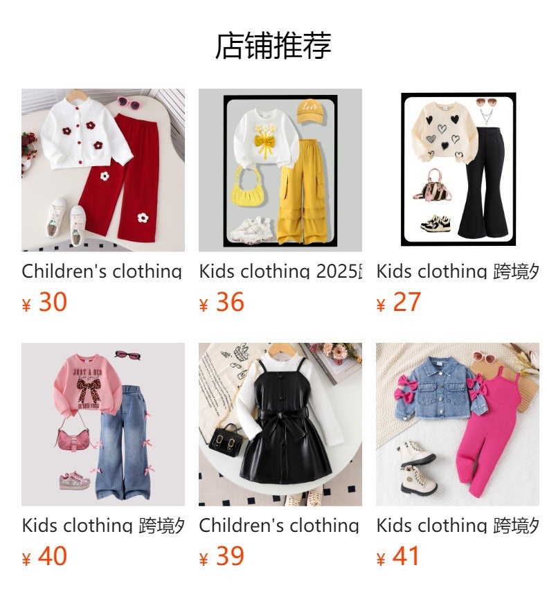 Kids clothing cross-border exportfall and winternew arrival kids blue long sleevesoutwear red suspender jumpsuit