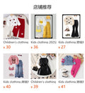 Kids clothing cross-border exportfall and winternew arrival kids blue long sleevesoutwear red suspender jumpsuit