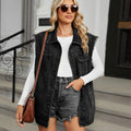 Wish fashion cross-border women's clothing   new washed denim loose vest cardigan top