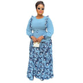 European and american cross-border e-commerce african women's plus size printed dress  elegant commuter skirt two-piece set