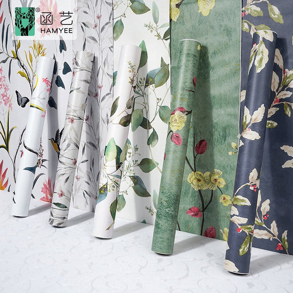 New Chinese style national style sticker tree branches flower wallpaper self-sticker with glue bedroom wall renovation background wall wall sticker wholesale