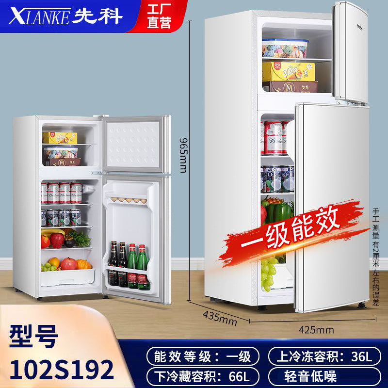 Xianke refrigerator small for home rental room use office double door refrigerator first class energy efficiency large capacity refrigerator