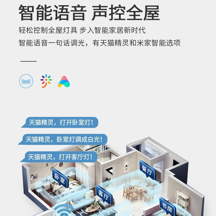 Tmall Smart 2025 New Living Room Light Atmospheric Simple Modern Whole House Package Combination Lighting LED Ceiling Light