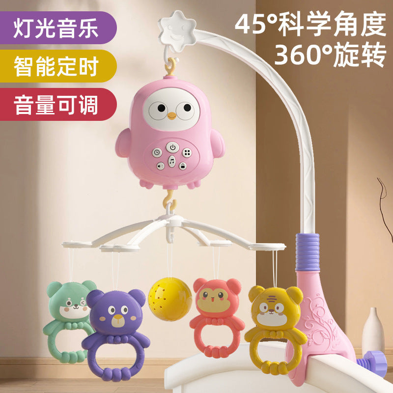 Cross-border  export infant music rotating rattle newborn crib bell early education lighting music toys