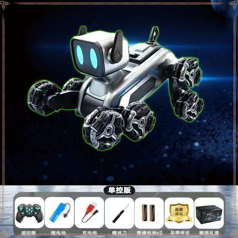 Mechanical eight-wheel machine dog hand induction remote control four-wheel drive car electric robot boys and girls stunts children's toys