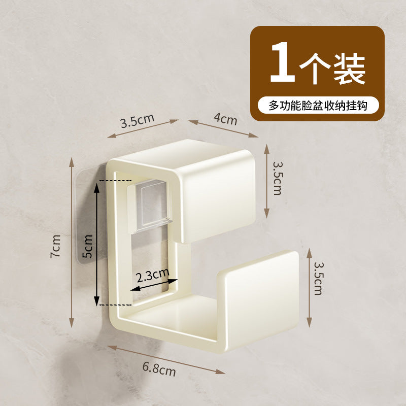 Washbasin hook No punching toilet Basin storage rack Baby baby bath tub Bathroom hanging basin artifact