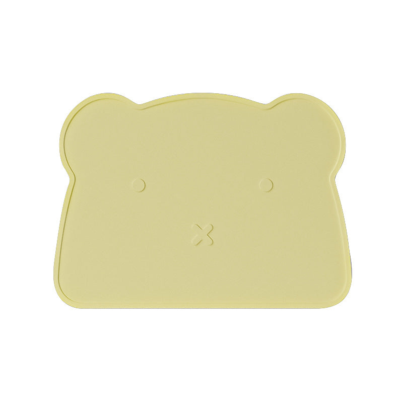 Bear silicone placemat children's non-slip thermal insulation mat waterproof baby infant table mat food grade creative bowl mat