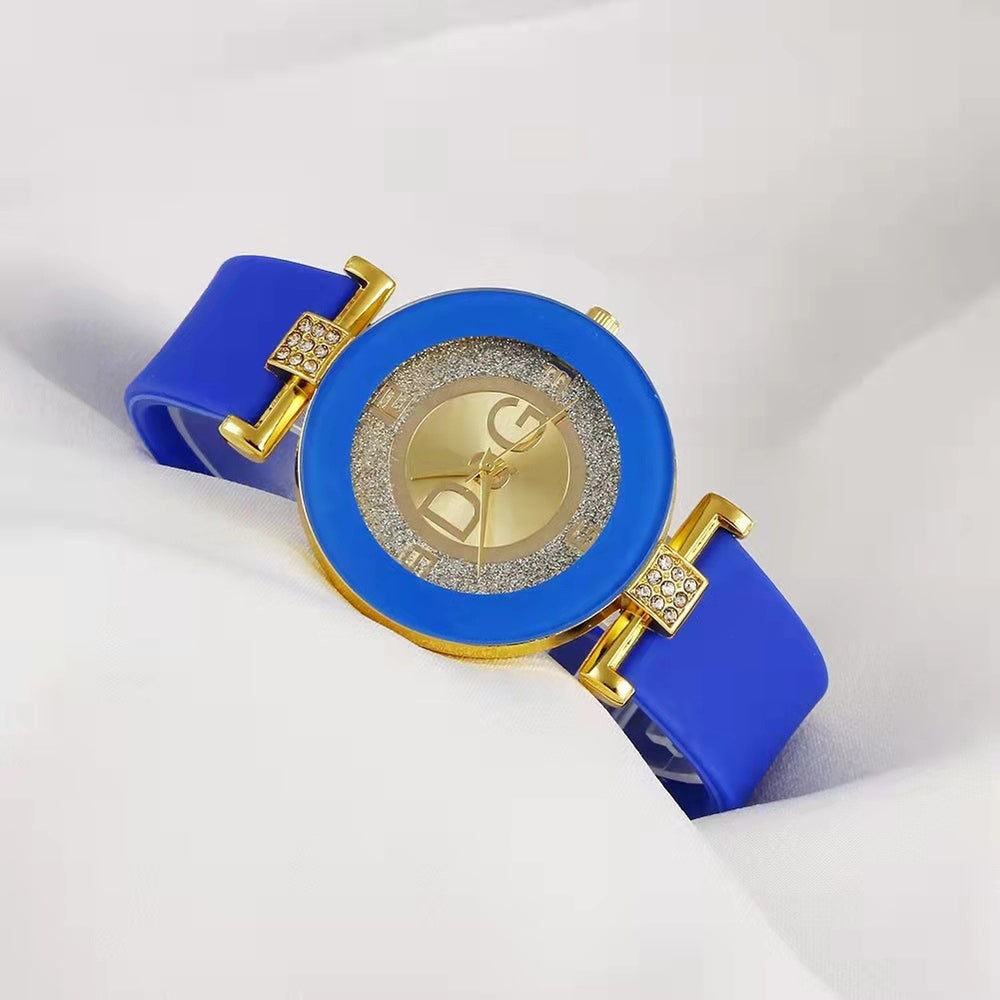 new arrival silver powder dial women's watch silicone strap fashiontrendy quartz watch women's watch manufacturer wholesale
