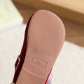 Vancahao girls' velvet princess shoes, new spring  collection: simple, soft-soled first walker shoes, grandmother shoes, and single shoes for children