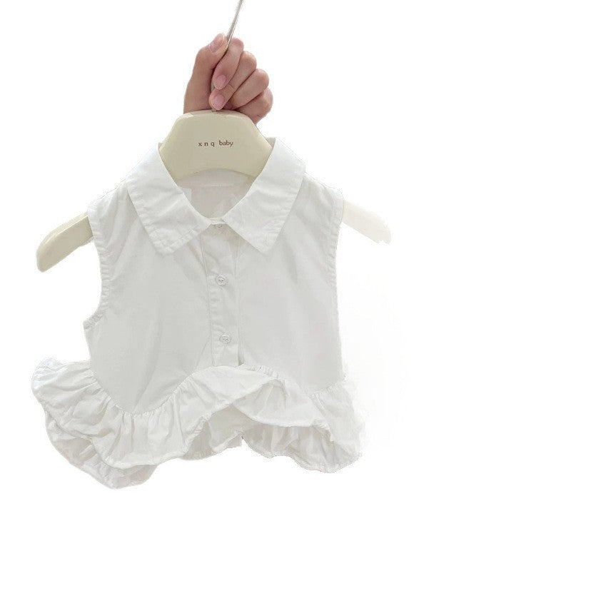 Girls' polka dot bow tie set - new summer style: chic t-shirt & lace tiered skirt, korean princess two-piece outfit
