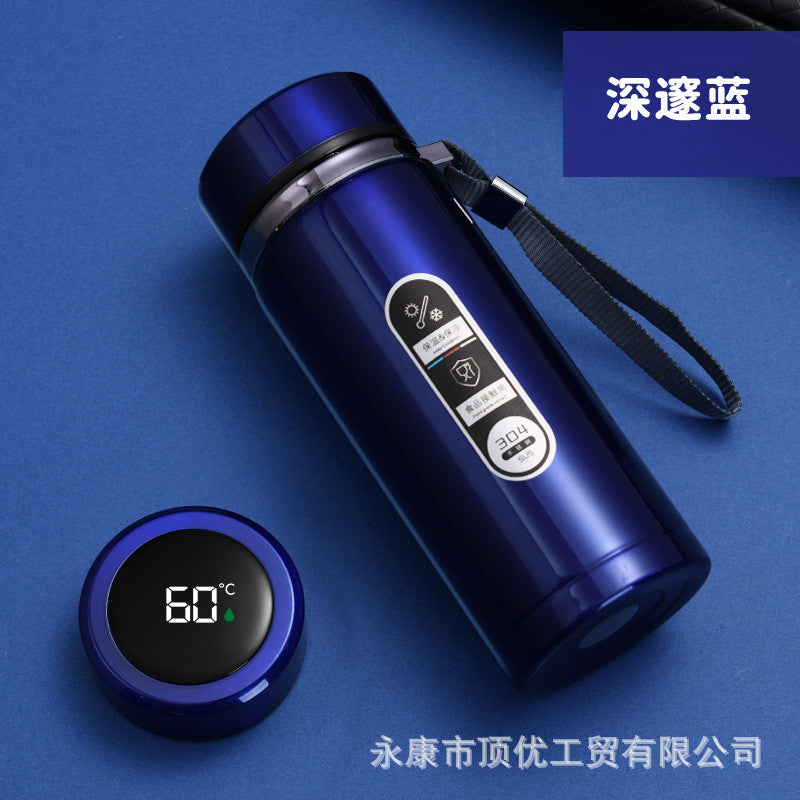 304 large capacity smart sling cup wholesale outdoor portable thermos water kettle car travel water cup engraved logo