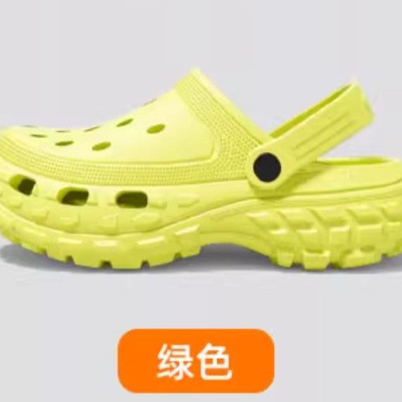 Tank anti-odor heightened thick sole crocs women's summer fashion outdoor wear non-slip beach shoes detachable diy accessories