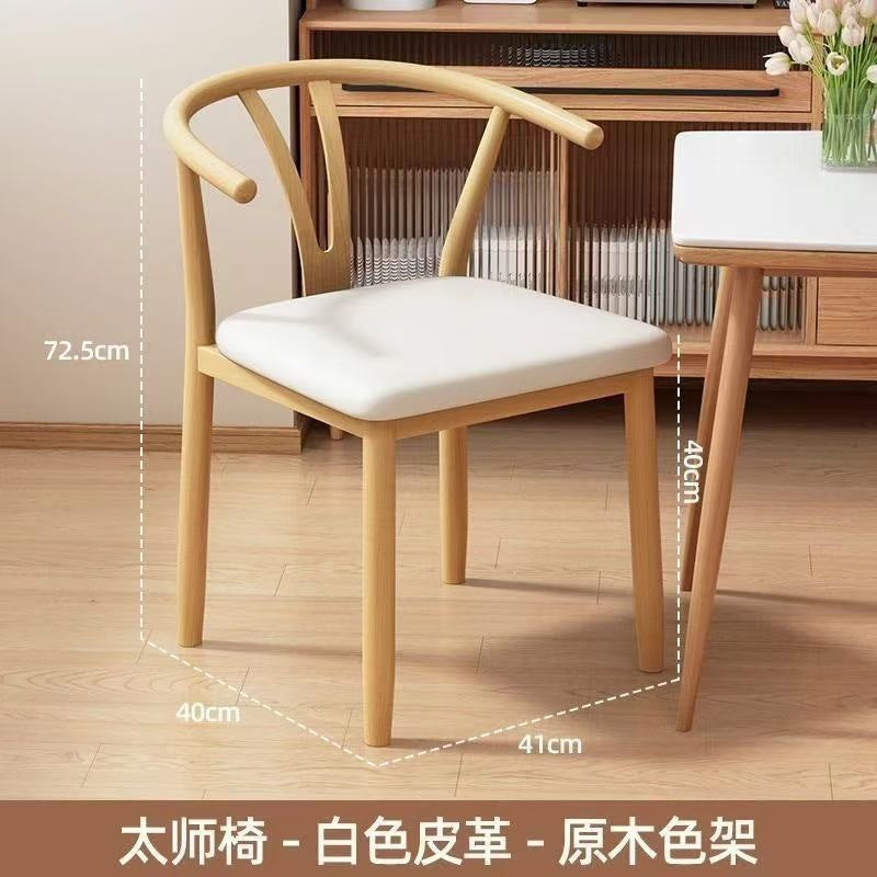 Taishi chair back chair for home dining chair modern casual commercial dining table horn restaurant stool backrest iron tea chair