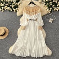 French high-end elegant sequin & beaded patchwork bodycon dress - women's  new arrival, chic pleated maxi dress