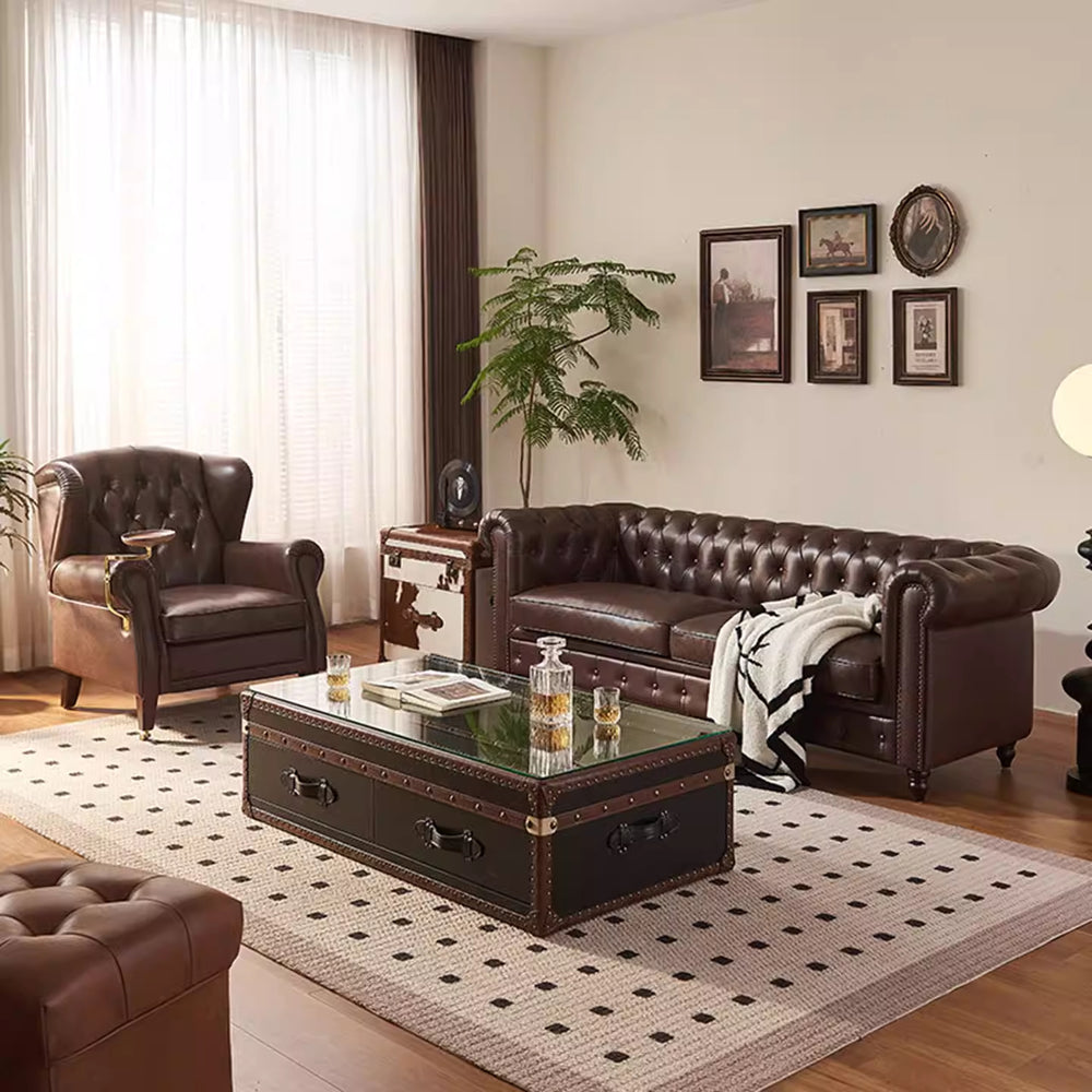 Solid wood small apartment combination bar house for homektv designer genuine leather art coffee table foshan furniture factory