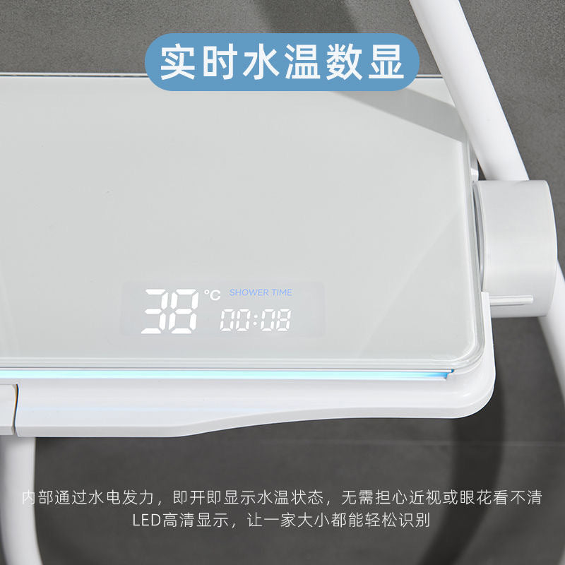 Hotel creamy white hot and cold water shower square shower head set bathroom home piano shower sprinkler
