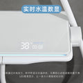 Hotel creamy white hot and cold water shower square shower head set bathroom home piano shower sprinkler