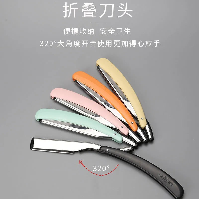 Professional old-fashioned shaving knife holder hairdressing salon razor old-fashioned manual hair removal knife eyebrow trimming razor wholesale