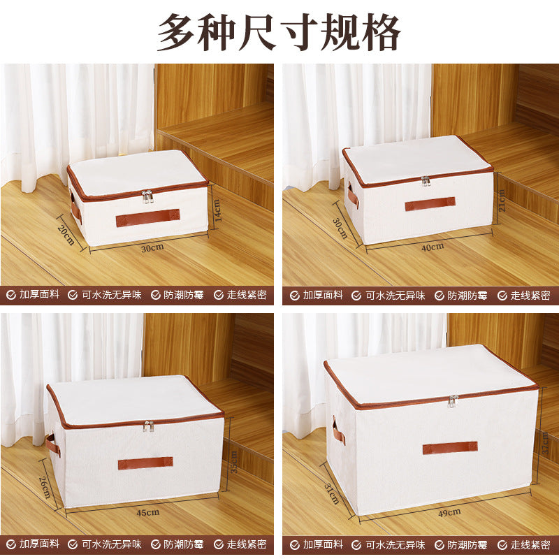 Zipper storage box Household bedroom Seasonal storage box Clothes with lid Storage box Underwear socks Sorting box