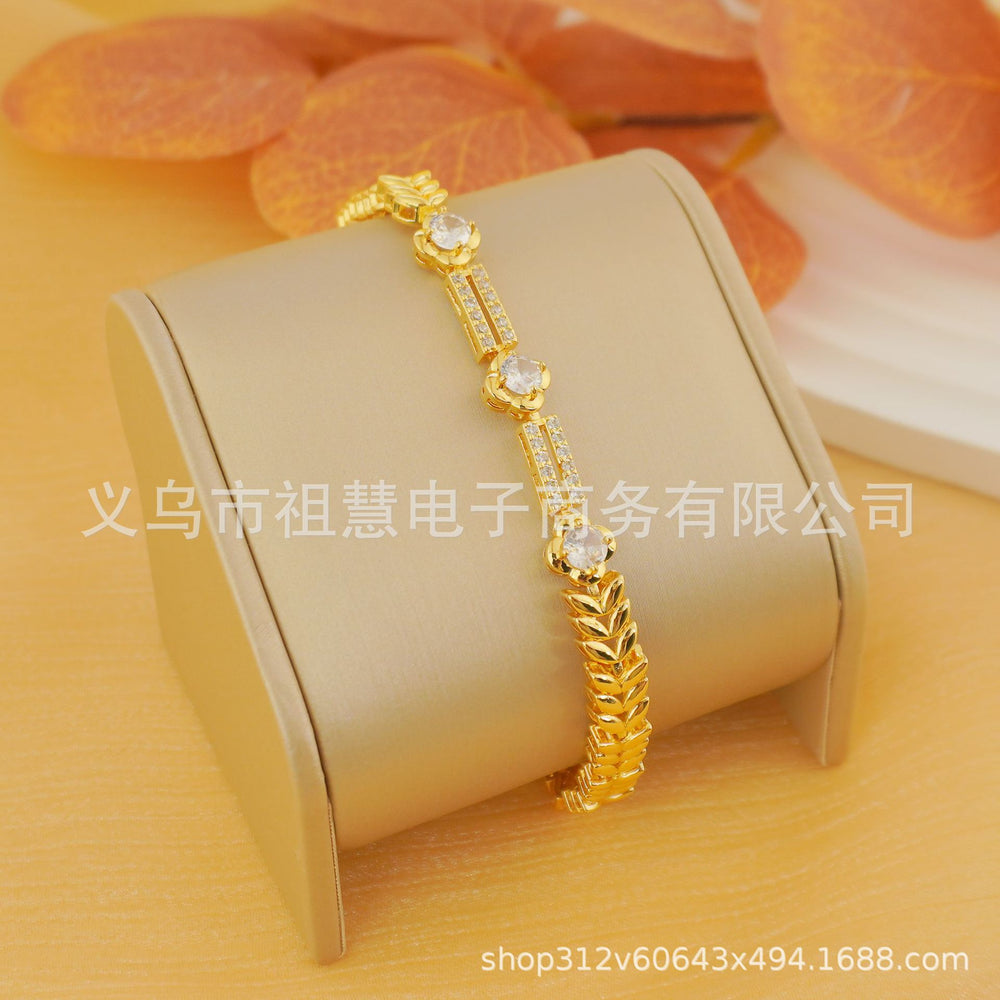 1pcs middle eastern trendy fashion snowflake square luxury bracelet dubai arabian african new design