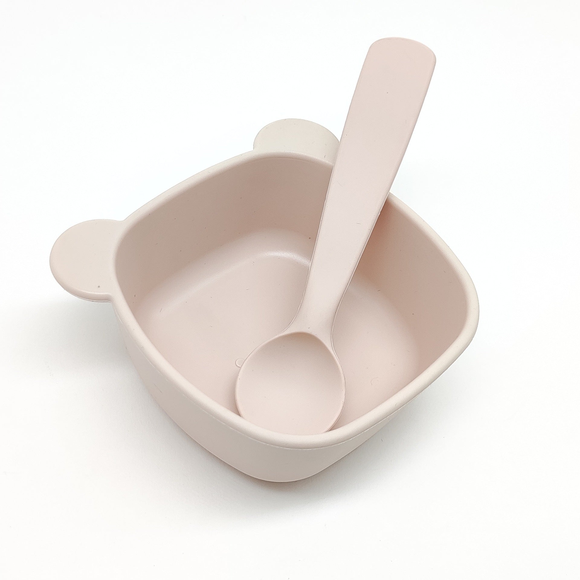 Cross-border food-grade silicone cartoon bowl ins bear silicone tableware, anti-scalding and non-slip silicone bowl tableware set