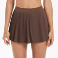 fashionpatchworkfake two-piece hip pocket pleated skirt sports running fitness easiest for match yoga wear short skirt for women