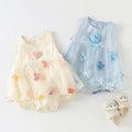 Baby full month, 100-day celebration, first birthday red dress, princess style, summer lightweight romper dress, stylish outfit for young female babies