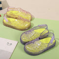 New eco-friendly crystal material eva clogs for boys and girls, jelly sandals and slippers, non-slip thick sole, comfortable wholesale