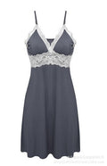 Hot-selling lingerie: seductive cutout nightgown, suspender faux silk sexy mini dress, women's sleepwear - sexy