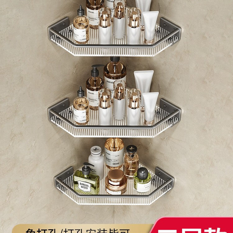 Acrylic toilet toilet rack non-punching bathroom gun gray tripod shower room toilet tripod