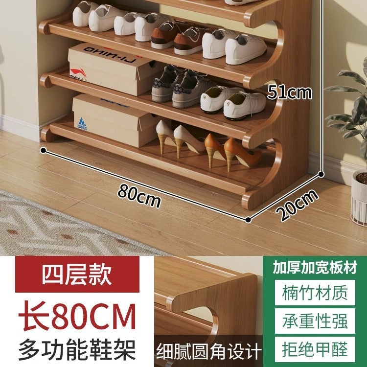 Simple shoe rack, small narrow door, household shoe cabinet, rental house, dormitory, multi-functional storage artifact, space-saving shelf