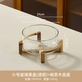 Glass fruit bowl salad bowl with stand - ideal for hotel reception, ktv buffets, home use, welcome snacks, candy storage, and fruit serving