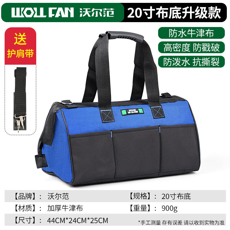 Multifunctional Hardware Toolbox Waterproof Thickened Oxford Cloth Storage Box Crossbody One Shoulder Handheld Toolkit Hardware Bag