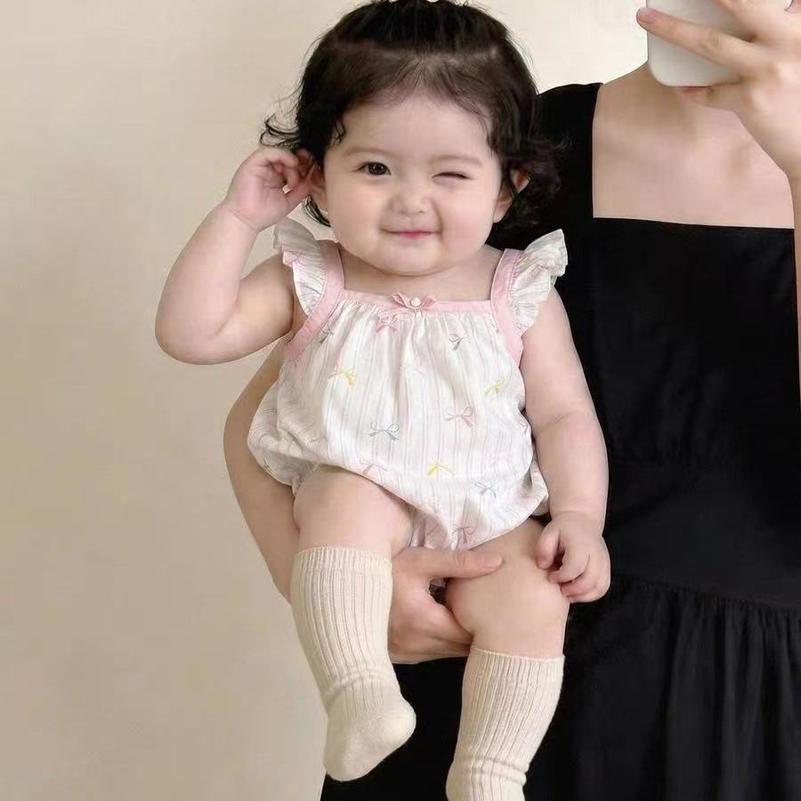Summernew arrival baby girl cartoon flying sleeve bag butt kids summer dress baby clothes cute summer bag butt clothes summer