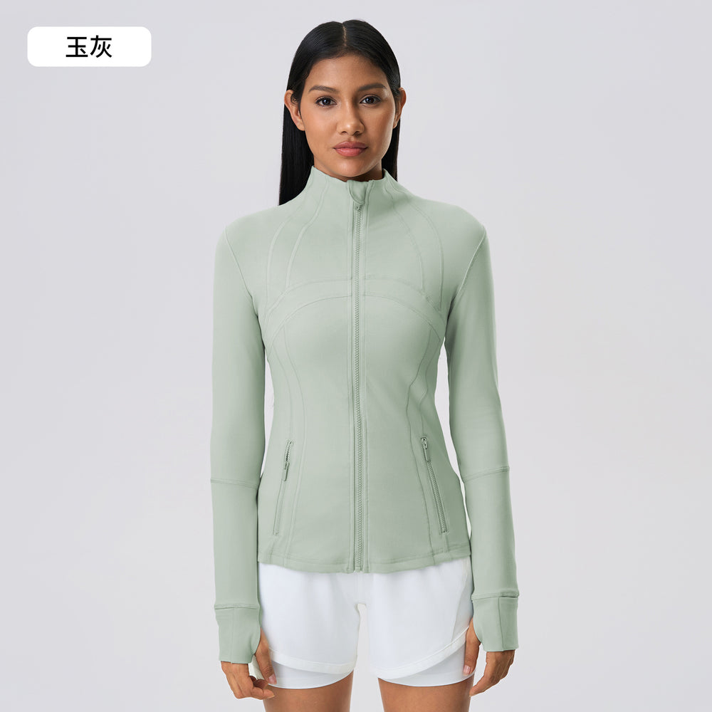 Fall and winternew arrival yoga sports outwear women's elastic running fitness yoga wear long sleevestopsjacketz18031