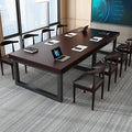 Solid wood conference table, reception table, long table, large board table, european style negotiation table, industrial style training table, office table for home