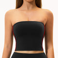 Color block brushed fleece compression tank top with removable pads - breathable, comfortable, quick-dry yoga & workout top 4539