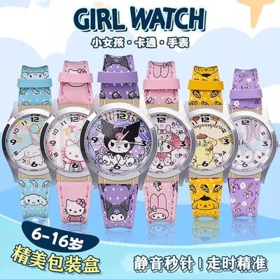 Kuromi watch girls kids toys 3 years old kindergarten baby melody cartoon digital watch jade gui dog