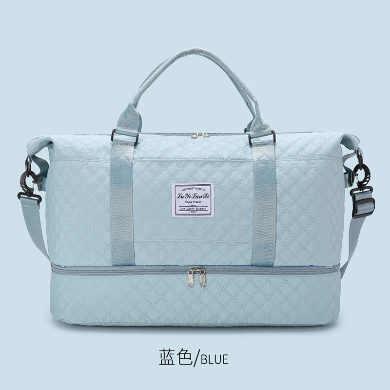 Outdoor business trip short trip bag large capacity fashion leisure fitness bag dry and wet separation moving luggage storage bag