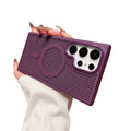 Premium mesh cooling magnetic case for samsung s26 ultra, honeycomb breathable mesh, skin-feel anti-drop for s24/s23