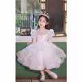 New arrival kidsshort dress new arrival style children's clothing baby girl first birthday mesh tutu skirt girl princess dress evening dress